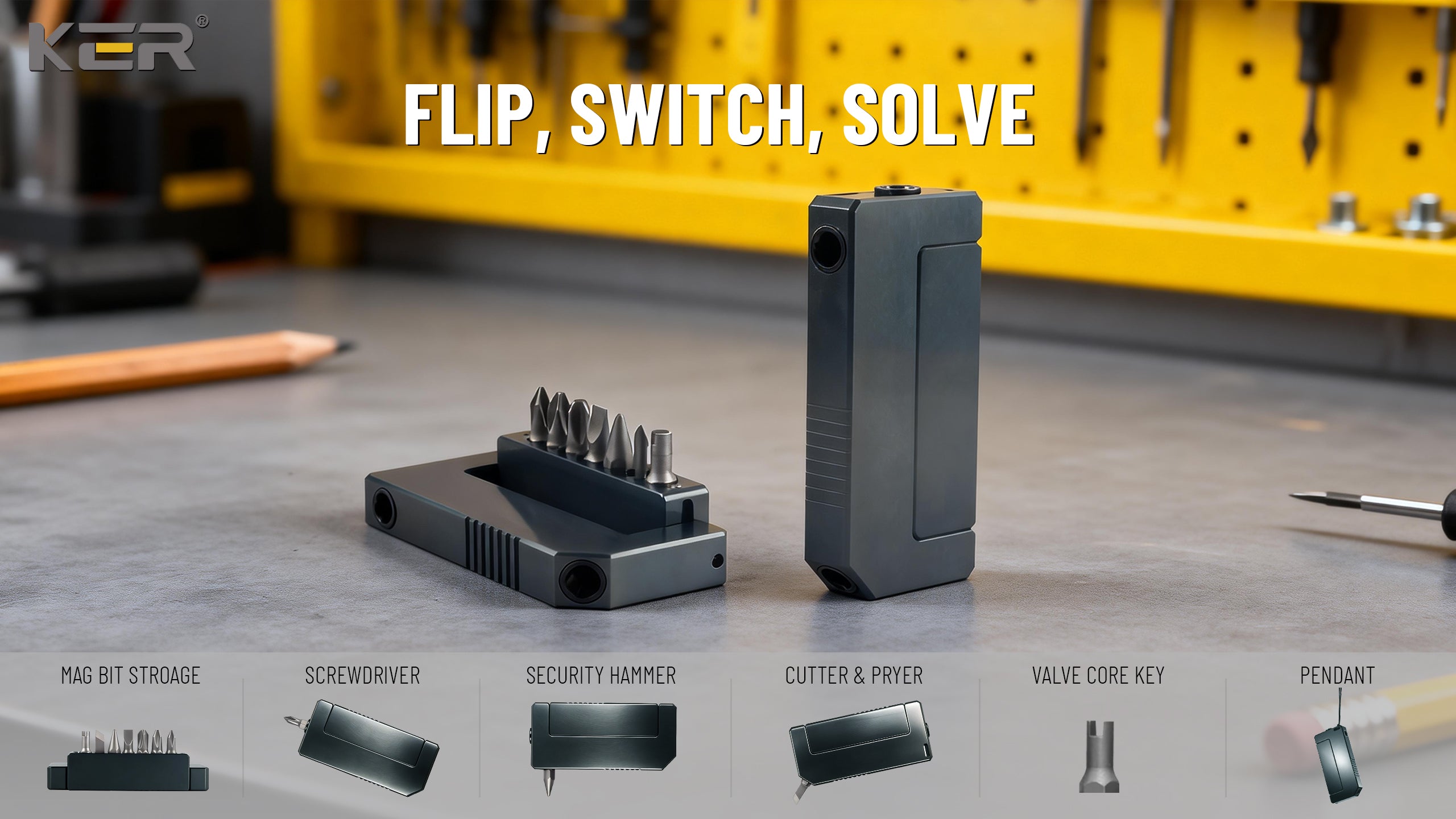 MAG-FLIP: an 8-in-1 Magnetic Multifunction EDC Tool
